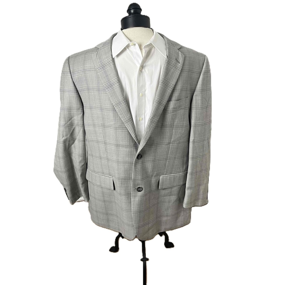 Joseph & Feiss Gray Wool Sport‎ Coat Jacket Blazer Size 44R